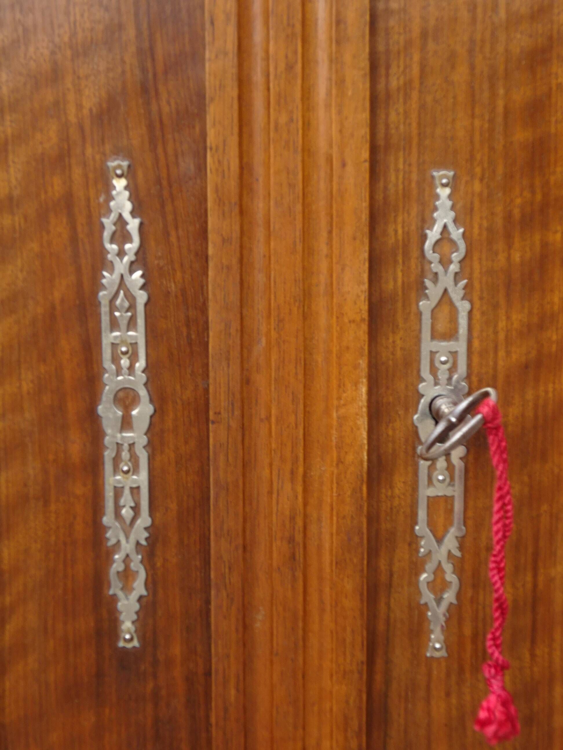 Large antique wardrobe in solid walnut