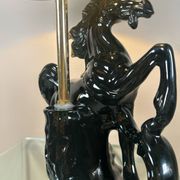 Lampe en céramique cheval, années 70