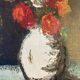 Old painting, still life with flowers signed Saint Alban, XX century