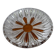 Vintage cut crystal pocket bowl with amber centre – 1960s/70s