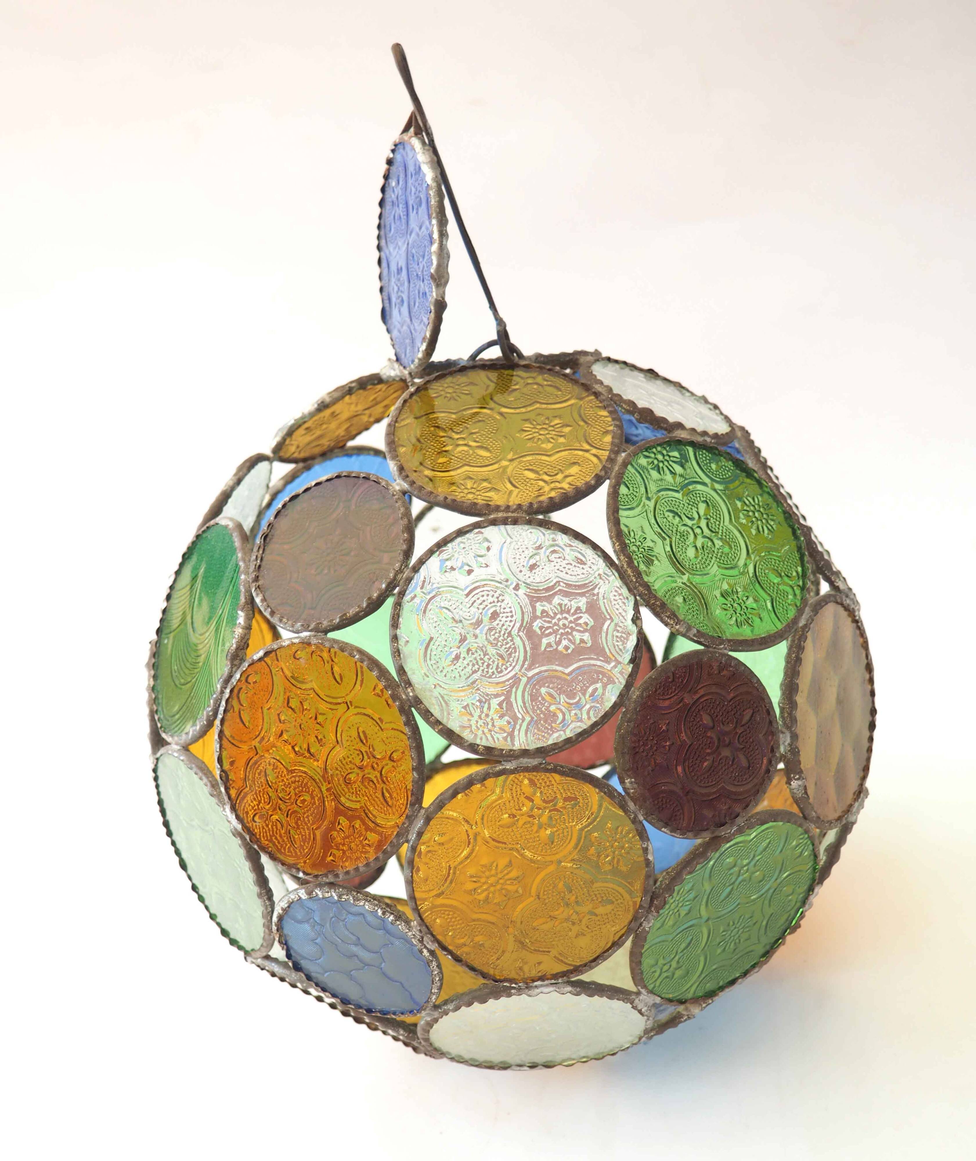 Multicolored ball glassware pendant lamp