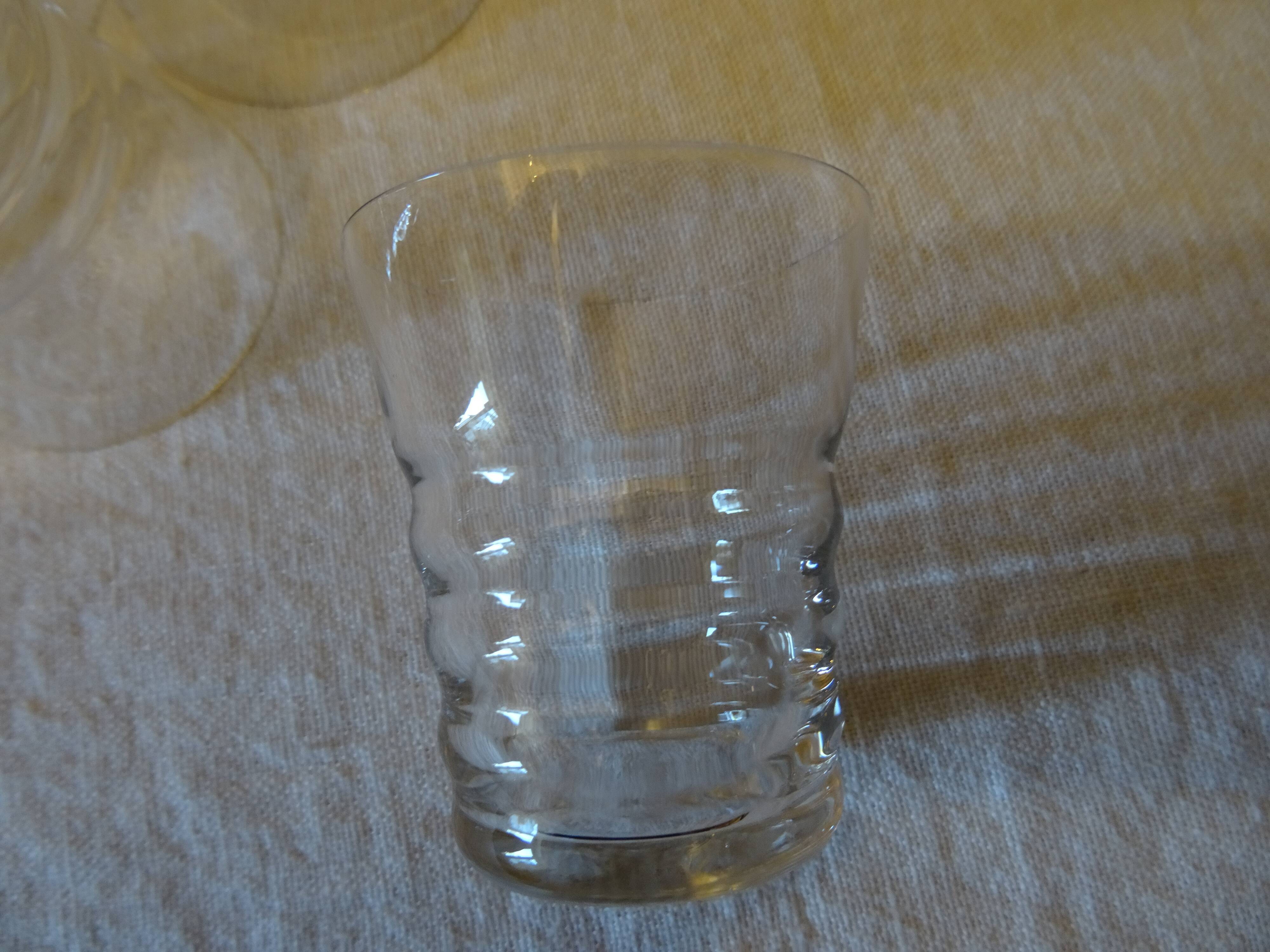 Set of 11 glasses decorated with "beading" decoration