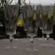 Lot de 6 flûtes à champagne en cristal.