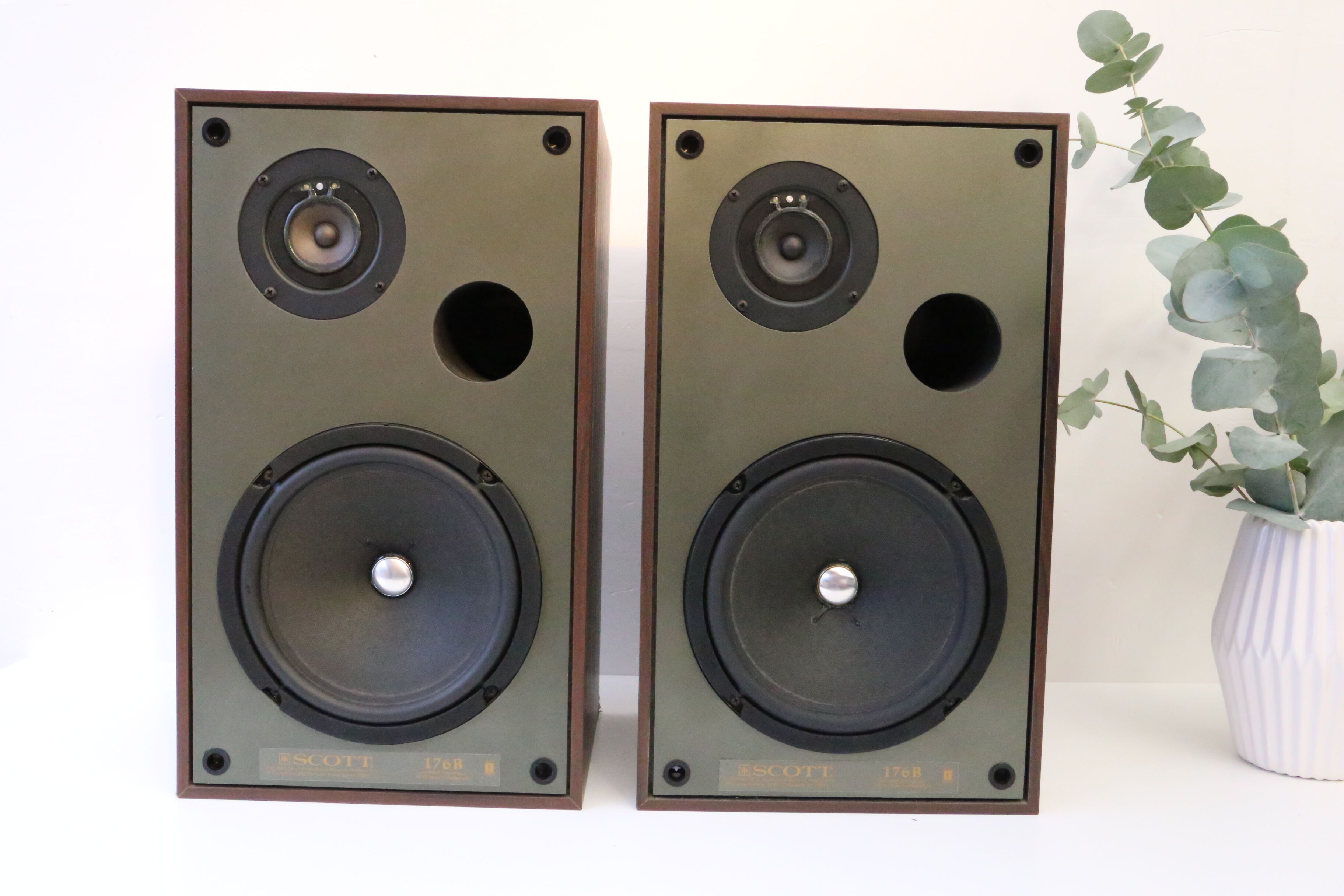 Scott s176b acoustic speakers, real vintage, made in Belgium