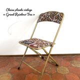 Vintage folding chair - upcycling - tapestry - Large Rainbow tree