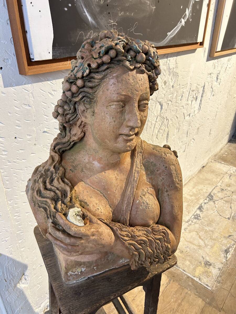 Terracotta bust of a woman, late 19th century