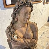 Terracotta bust of a woman, late 19th century