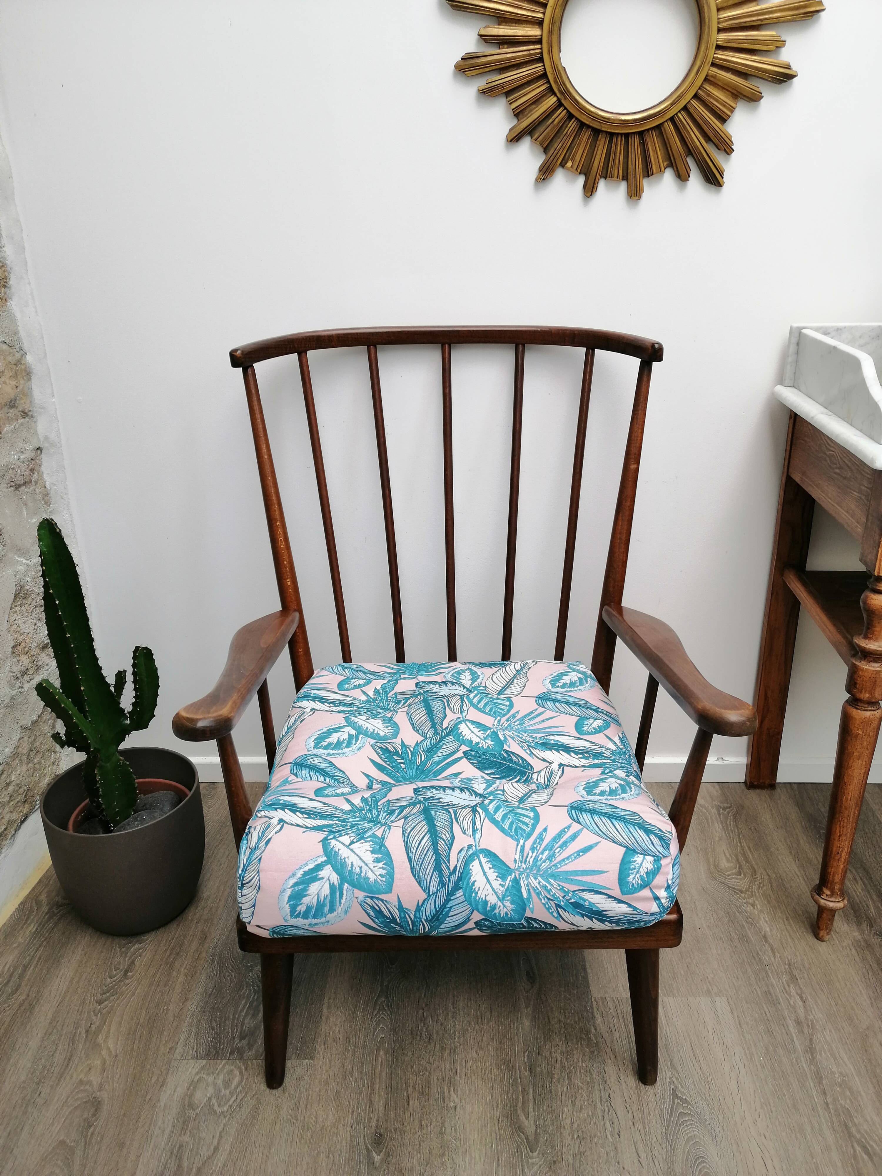 Baumann reupholstered fan chair