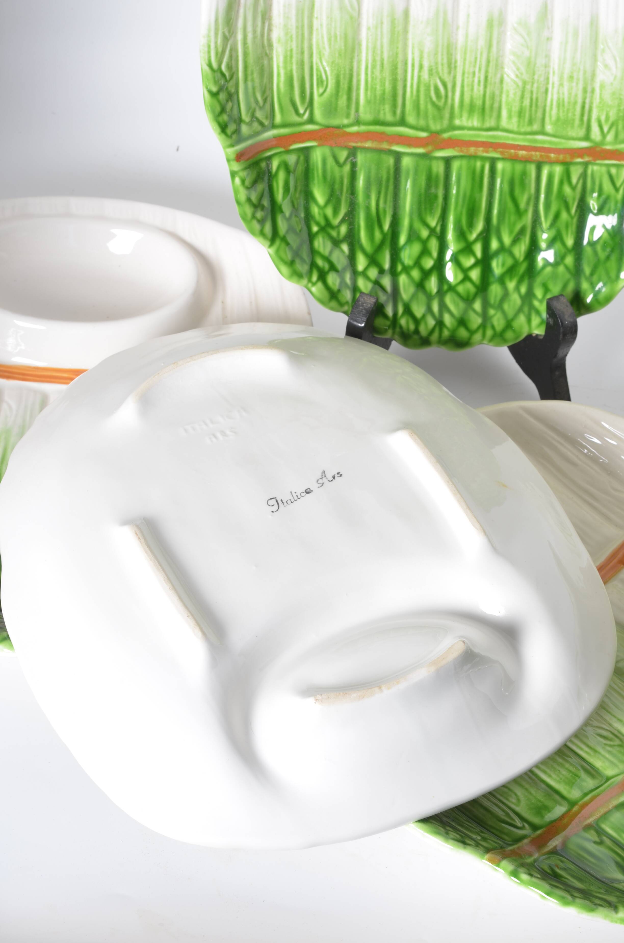 Asparagus slushie dinner plates