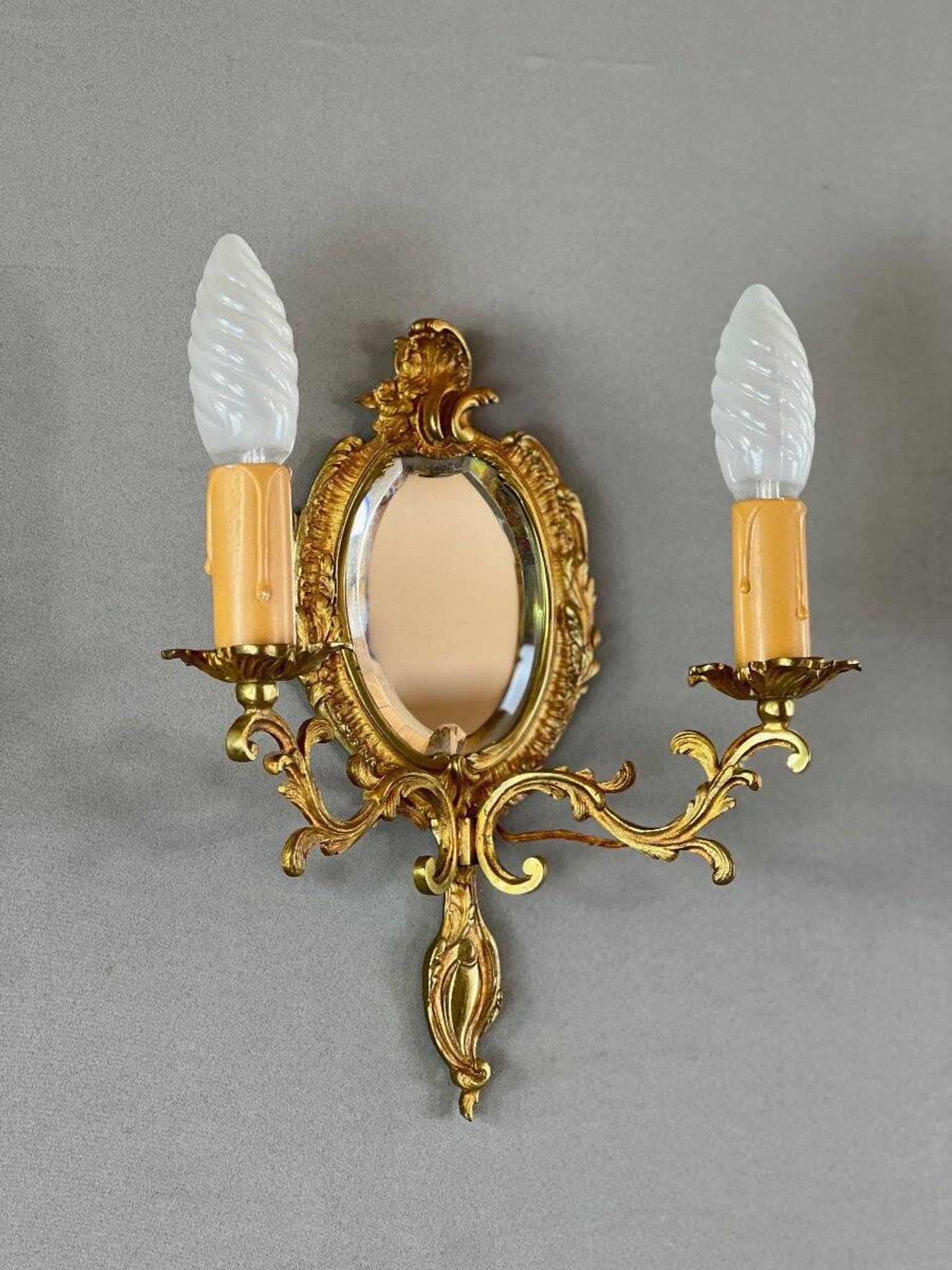 Paire d’Appliques Murales à Glace, Style Louis XV, XXe Siècle