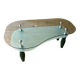 Glass and organic wood coffee table