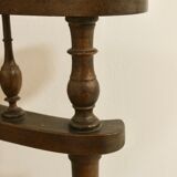 Vintage corner chair, sculpted backrest 1940