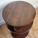 Solid wood pedestal table in Art Deco style