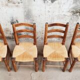 4 brutalist chairs 50s