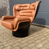 Joe Colombo Elda Longhi chair in cognac leather in new condition!