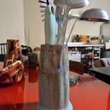 Vase en grès de forme ovoïde