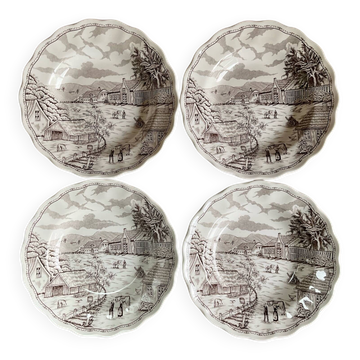 4 assiettes creuses N Fontabesso Italy