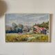 Oil painting on canvas "Forest, field and village" no. 42