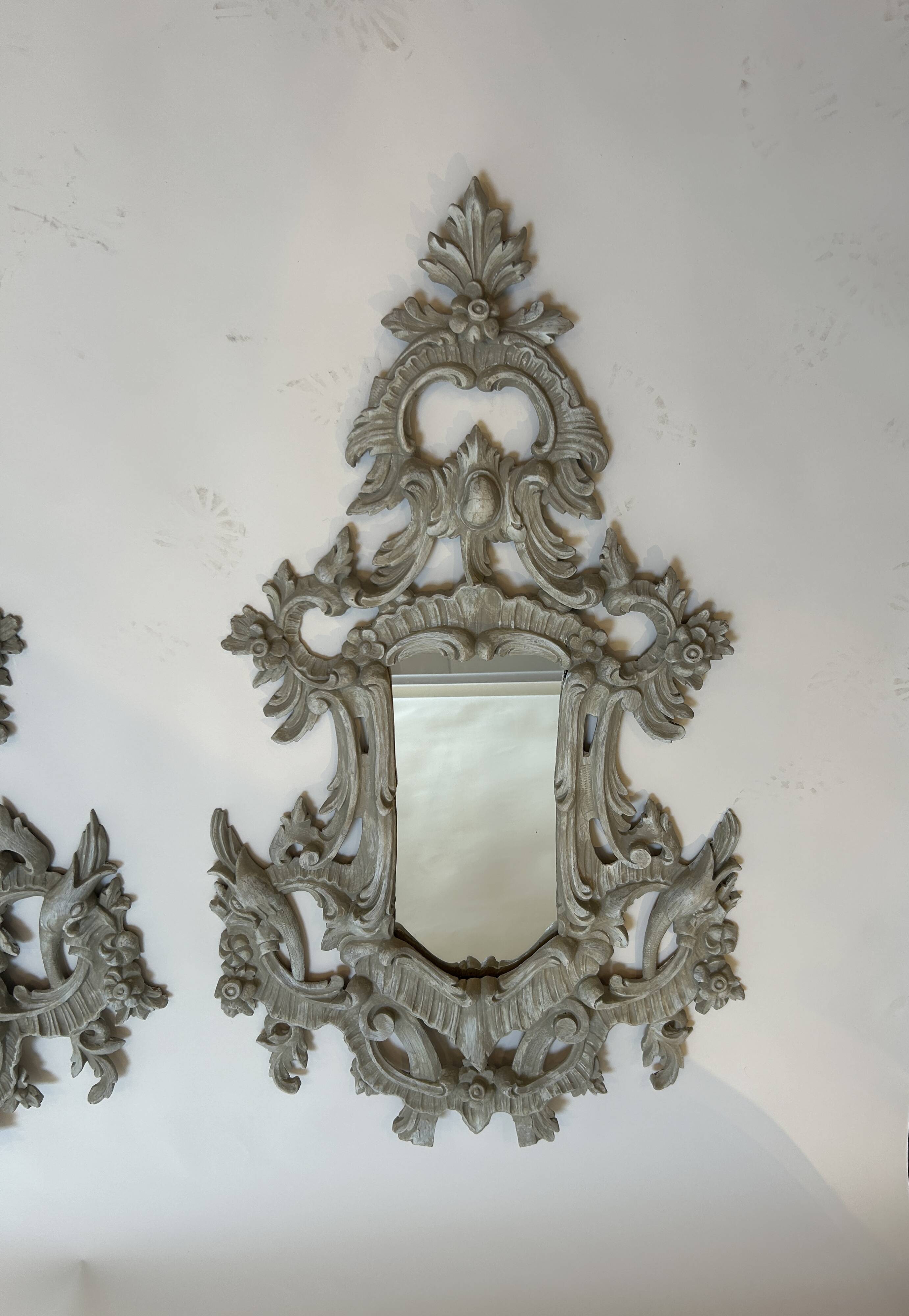 Pair C19th Continental Wall Mirrors