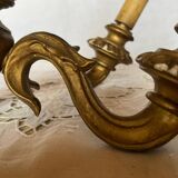 Pair of vintage painted wood wall lights
