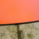 Set of 6 vintage orange formica chairs, 70s