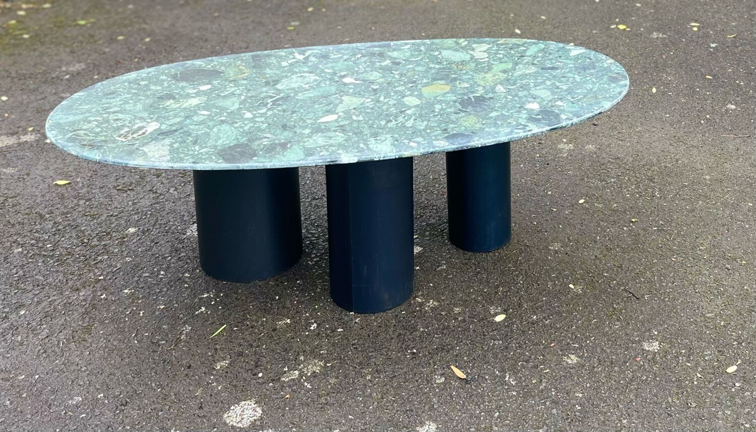 Coffee table marble feet steel