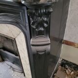 Louis XV style fireplace in black marble