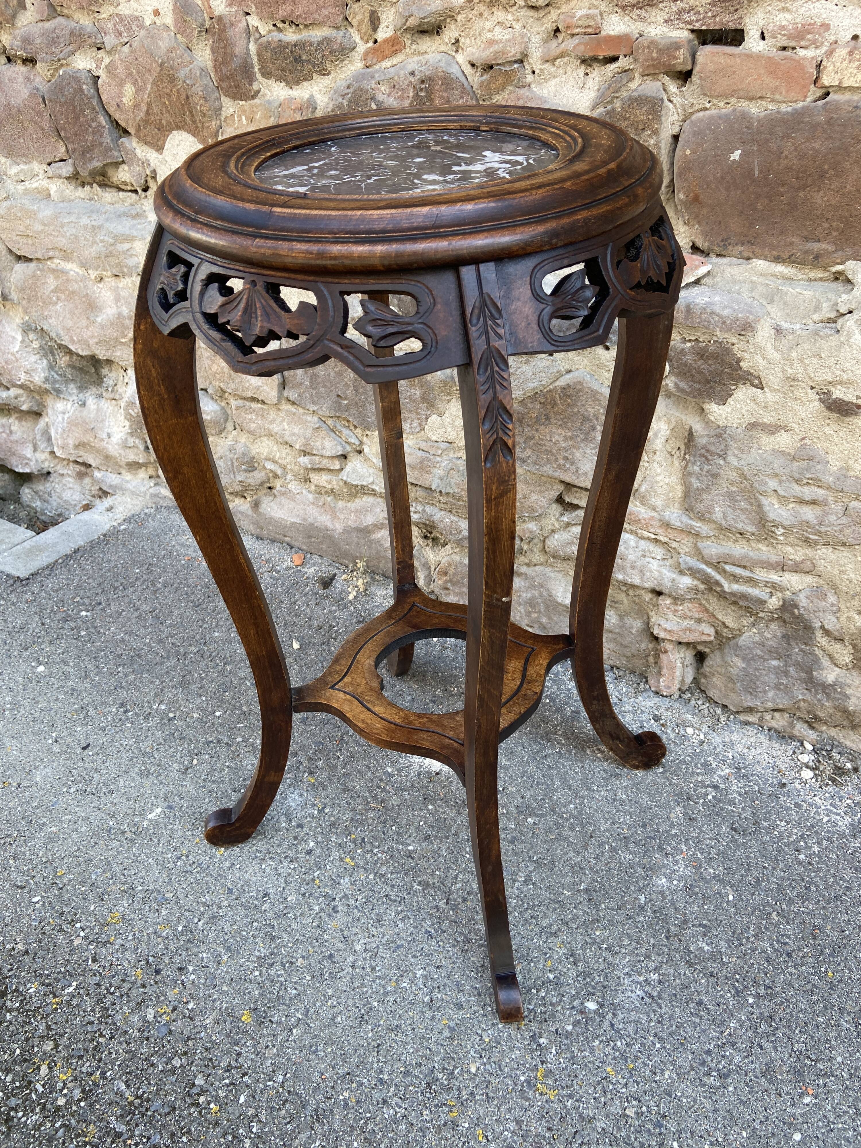 Art deco plant stand, colonial style, asian, vintage, 1930s