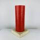 Red stone and fibreglass lamp, vintage