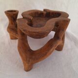 Carved wooden empty pocket.