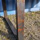 Industrial teak and metal table