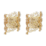 Pair of wall sconces in gilded brass and crystal by Palwa, Germany, 1960s.