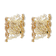 Pair of wall sconces in gilded brass and crystal by Palwa, Germany, 1960s.