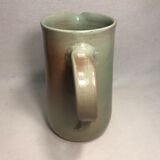 Former pitcher SOULAINES enamelled terracotta green gray decanter Vintage kitchen