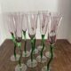 Coupes à champagne, verre soufflé, tulipe
