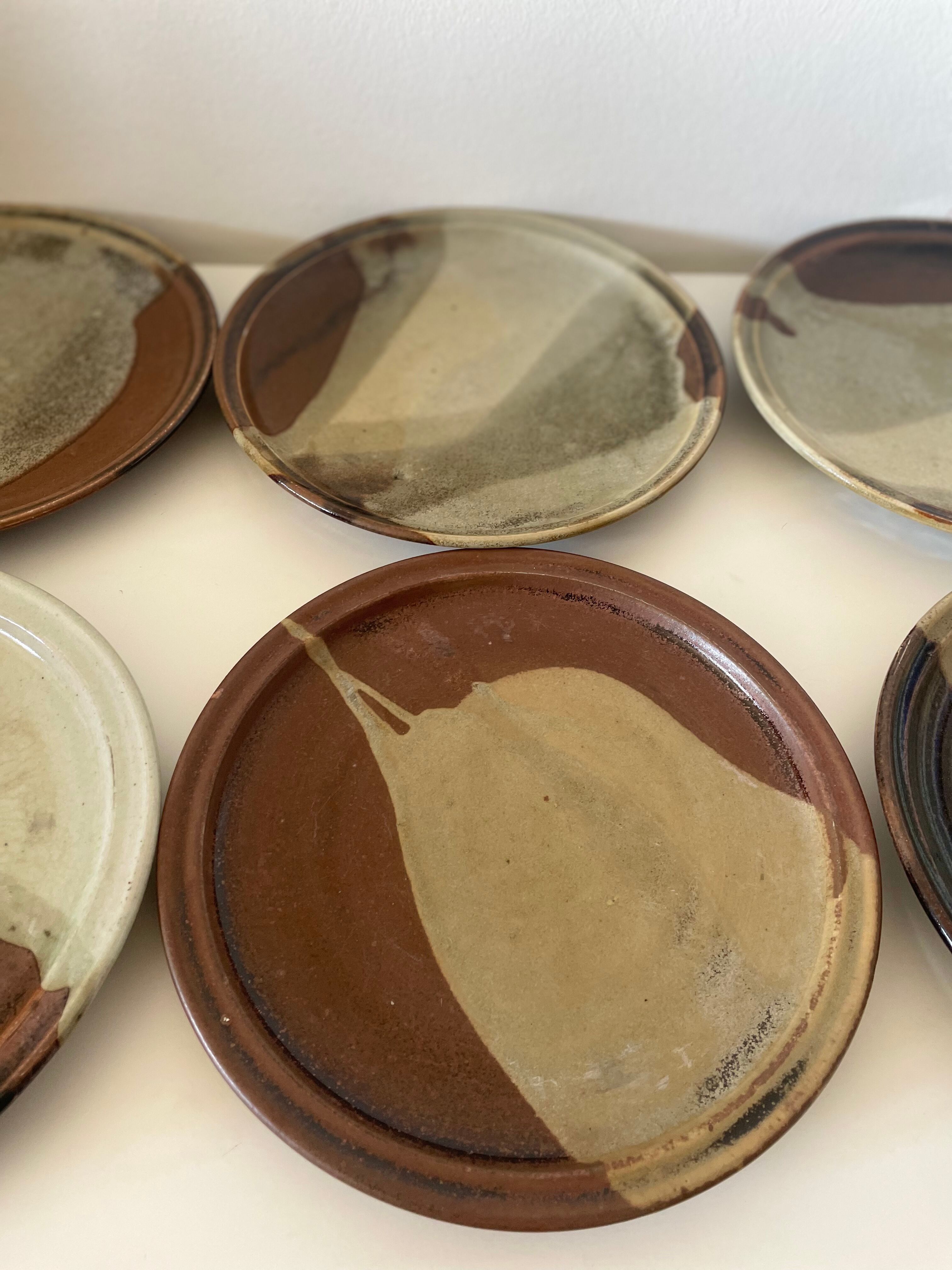 Set of 6 stoneware plates