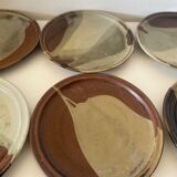 Set of 6 stoneware plates