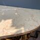 Carved wooden and marble console