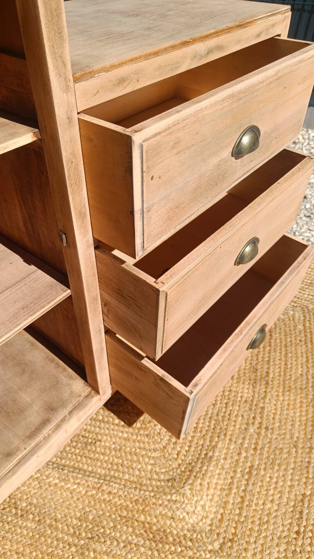 Handcrafted asymmetrical wooden furniture