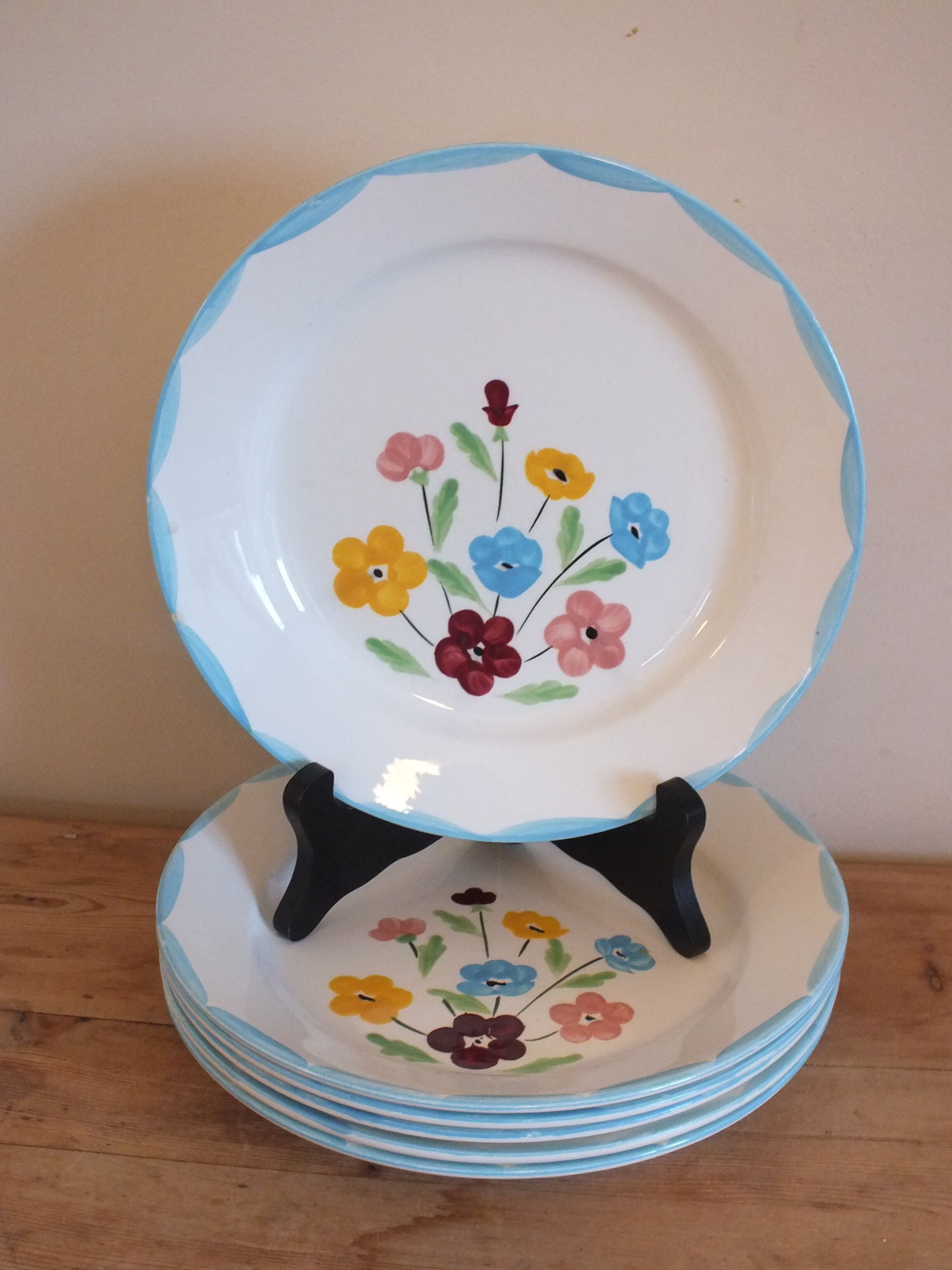 6 flat plates 50s Salins model Jocelyne - Lot 1