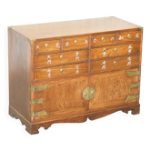 Meuble apothicaire en orme avec base d'armoire