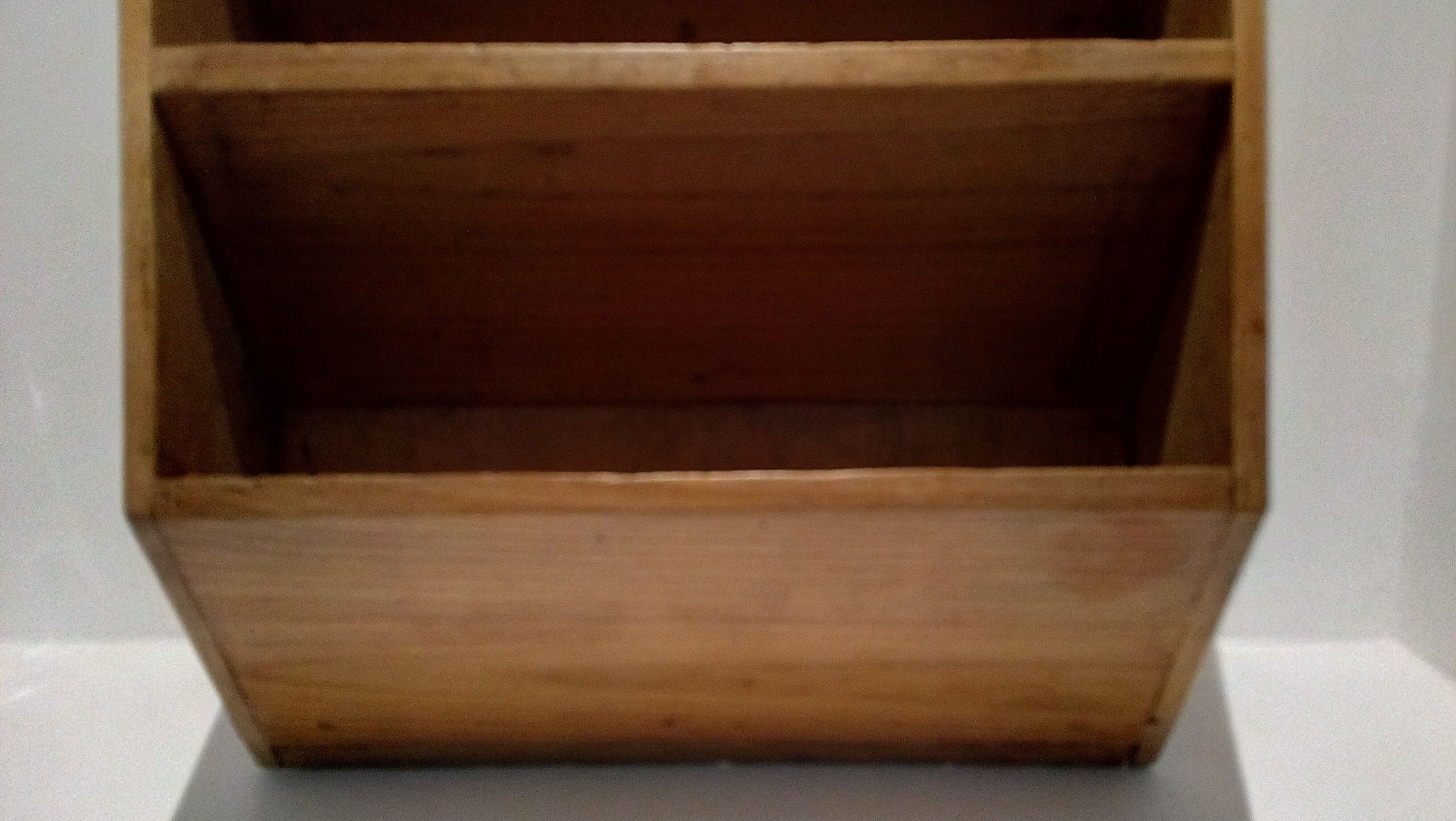 Letter holders made of raw wood