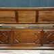 bench footboard louis XIII Bourguignon in solid walnut