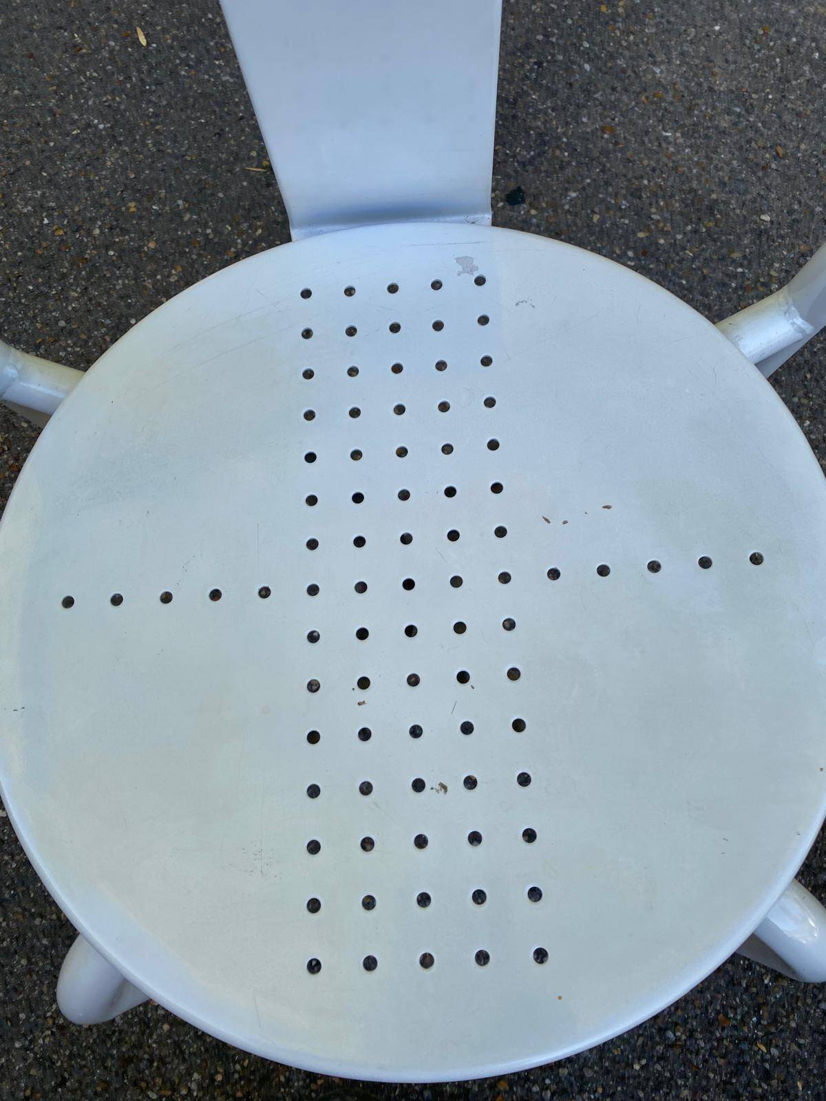 Vintage IKEA Maxmo Armchair 80s White Metal Design