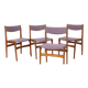 4 Mid-century Vintage Chairs, 1960s, Danish, Teak, Set of 4