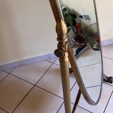 Miroir psyché laiton doré