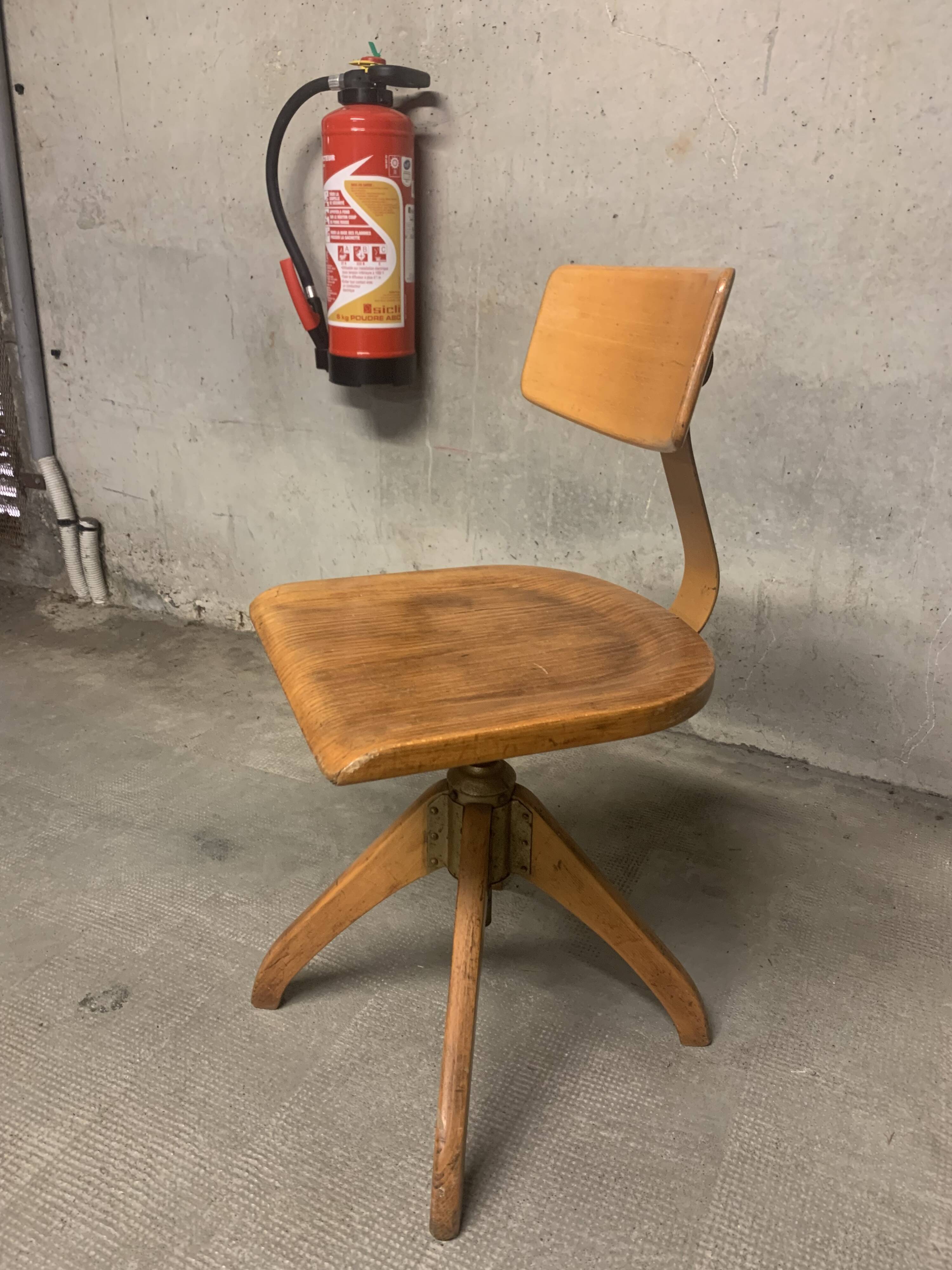 AMA ELASTIK Vintage Atelier Design Architect Swivel Chair