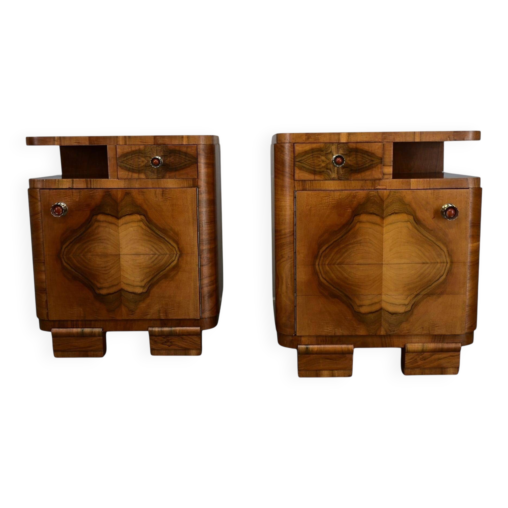 Table de chevet art déco des années 1937, Tchécoslovaquie