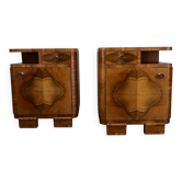 1937s pair of art deco bedside tables, Czechoslovakia