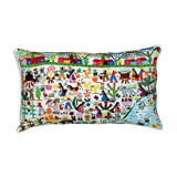 Hand-embroidered cushion